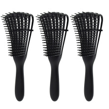 Black Color Flexi Detangling Hair Brush for Curly Hair